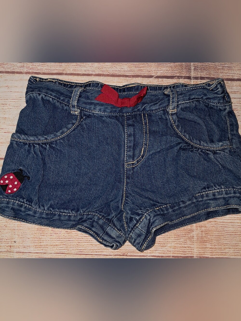 Y2k Gymboree Girls Embroidered Ladybug Shorts Size  4T